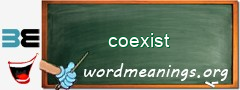 WordMeaning blackboard for coexist